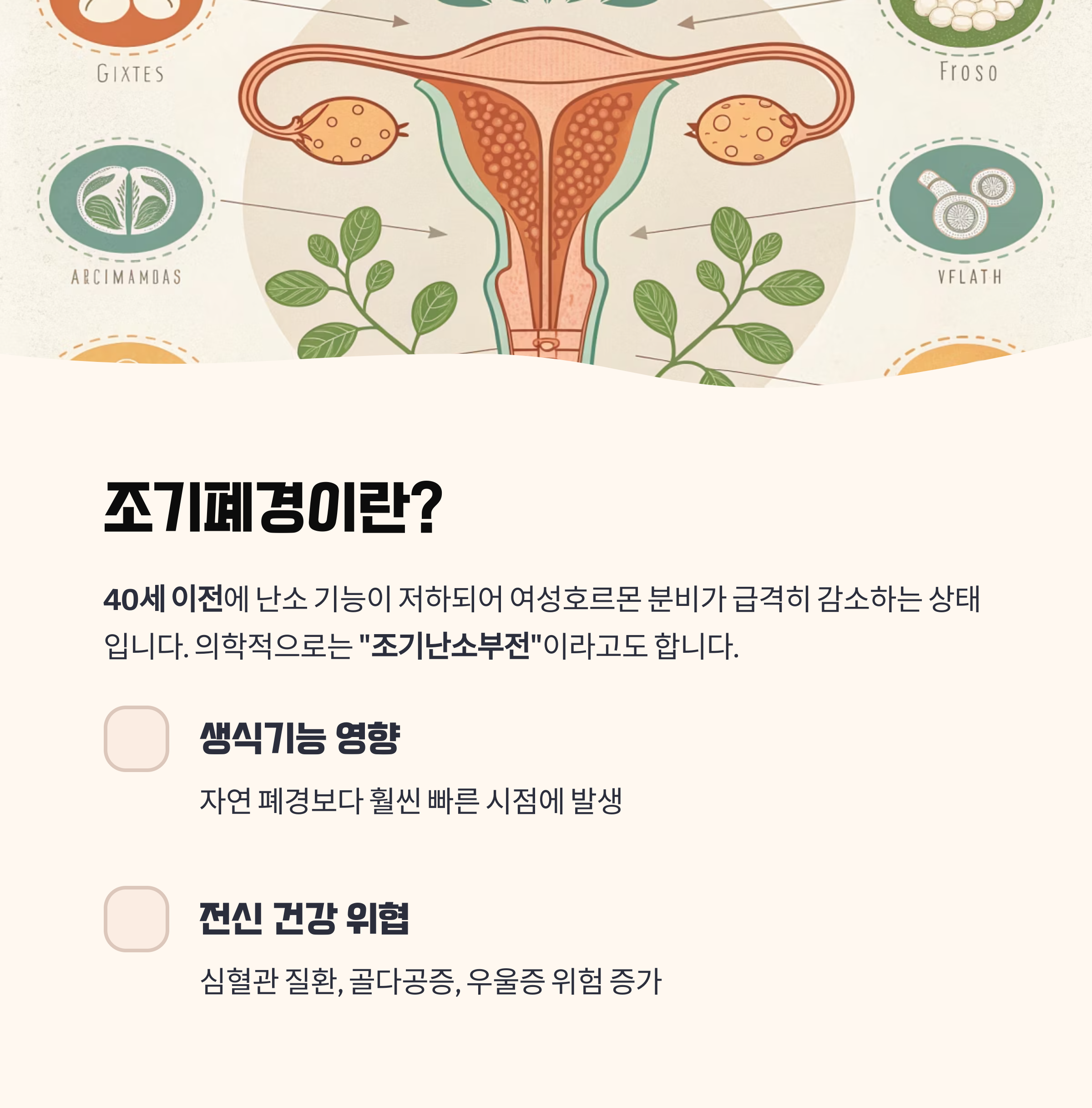 "조기폐경"이란 정확히 무엇인가요?