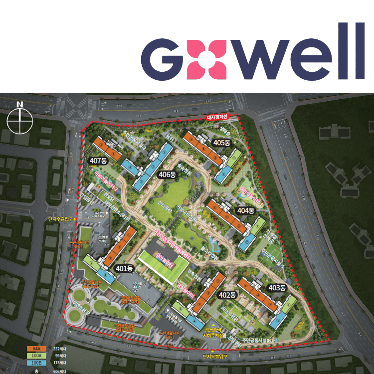 신영지웰 운정신도시 단지 배치도