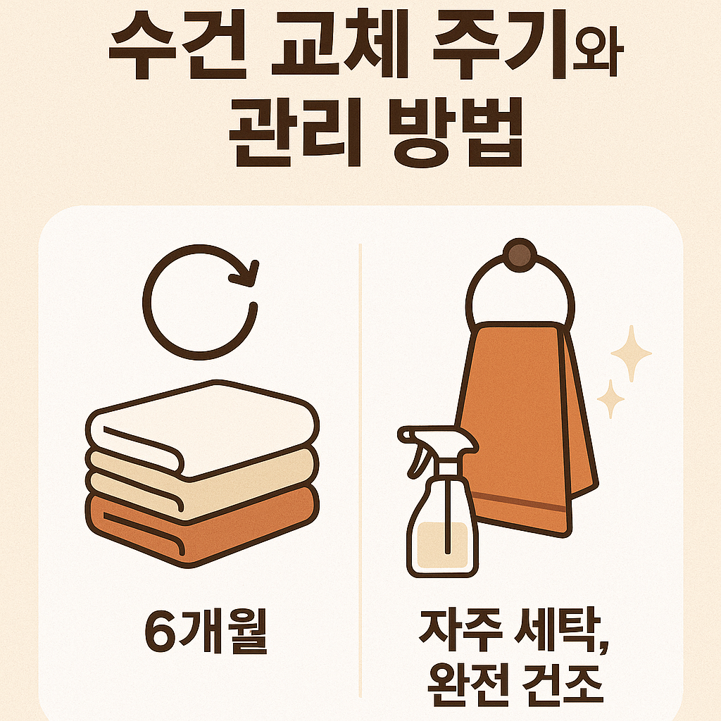 수건 교체 주기와 관리 방법