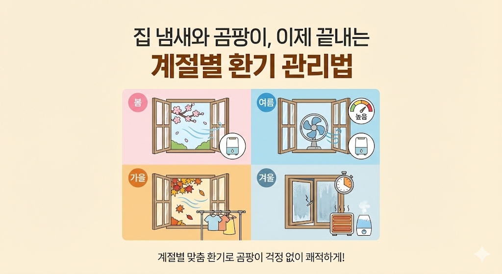 집 냄새와 곰팡이, 이제 끝내는 계절별 환기 관리법