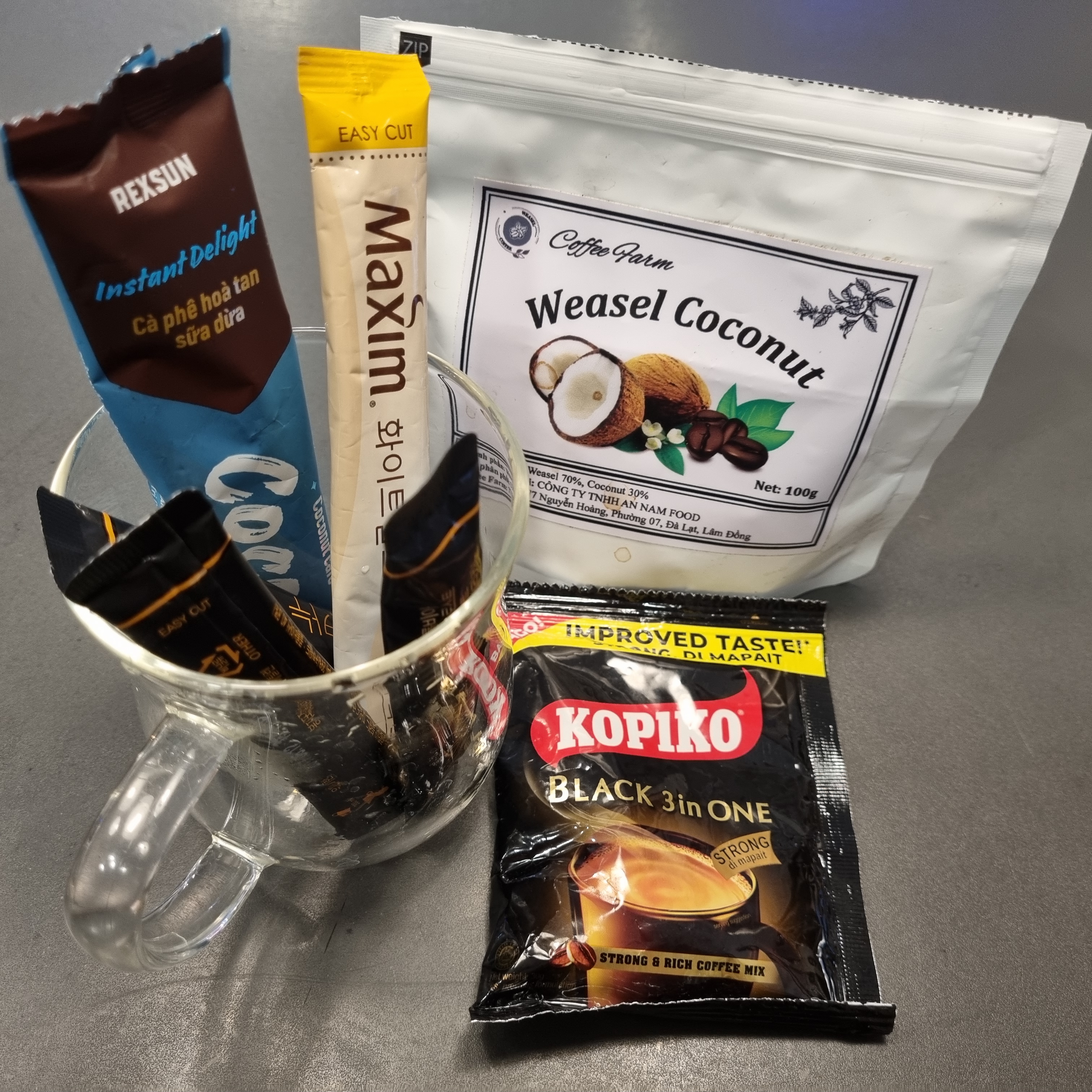 여러가지 믹스커피들 사진