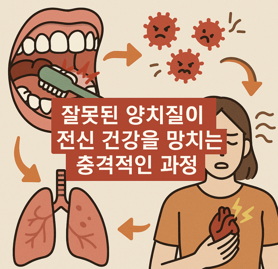 잘못된 양치질이 전신 건강을 망치는 충격적인 과정