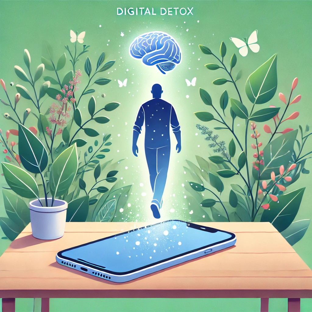 디지털 디톡스를 위해 핸드폰을 멀리하는 모습의 이미지