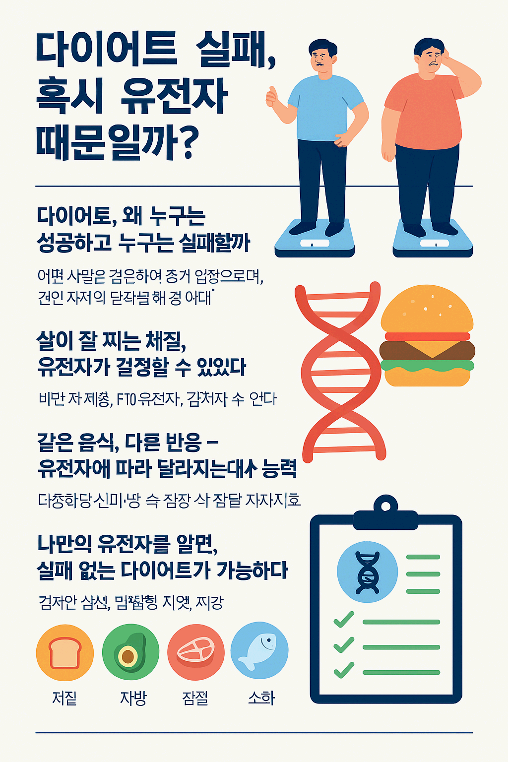 다이어트 실패, 혹시 유전자 때문일까?