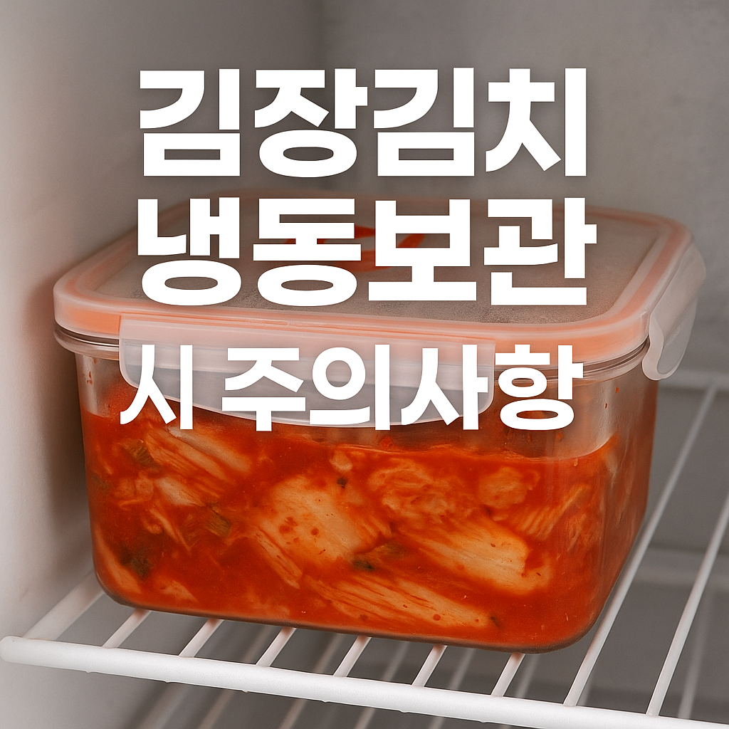 김장김치 냉동보관시 주의사항