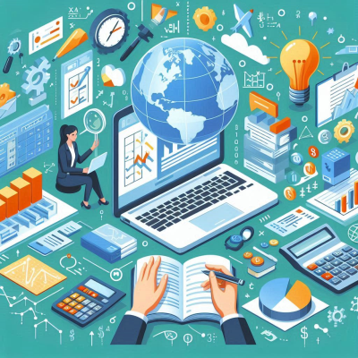 데이터 분석, 글로벌 연구, 통계 및 프로젝트 관리에 사용되는 도구들로 구성된 이미지입니다.