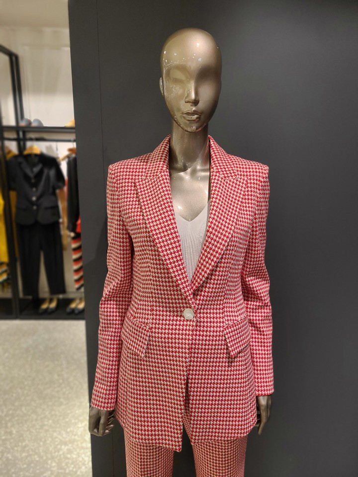 제시뉴욕 원버튼 하운드 체크자켓 BB8-NRJT0040