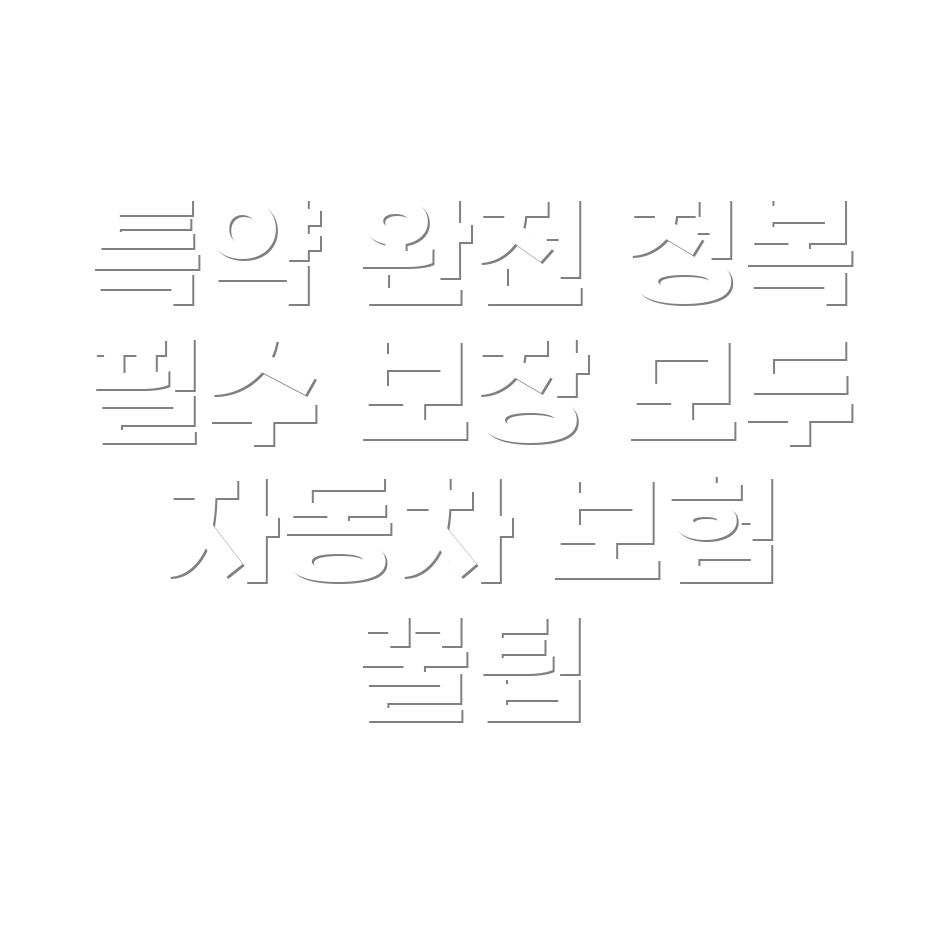 자동차 보험 특약