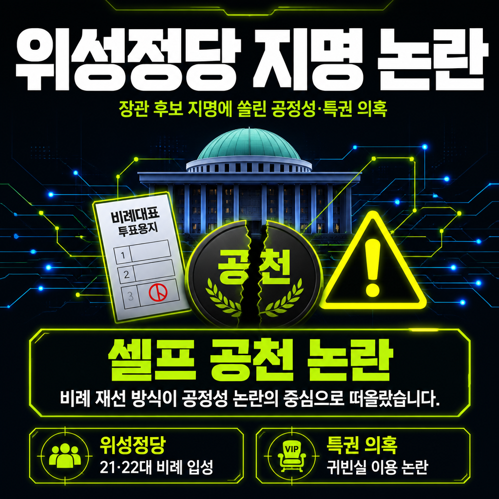 위성정당 지명 논란