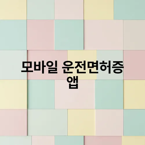 모바일 운전면허증 앱