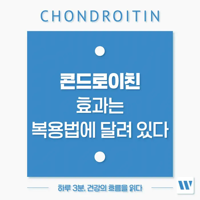콘드로이친 복용법, 복용시간, 복용기간, 주의사항