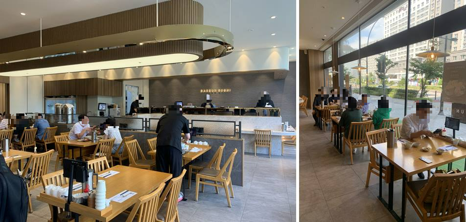 바른 초밥 내부 및 창가 자리 모습