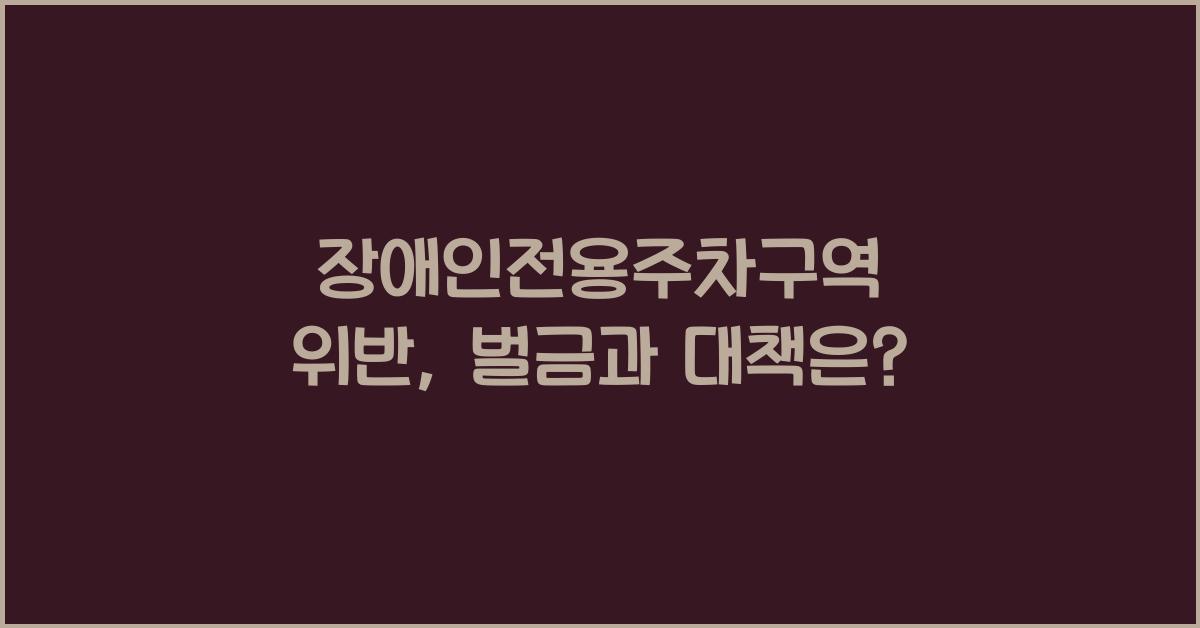 장애인전용주차구역 위반