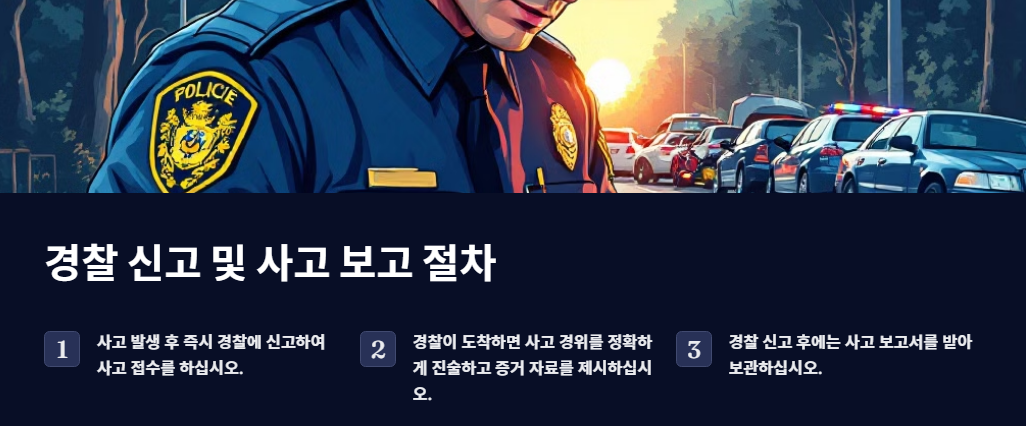 경찰 신고 및 사고 보고 절차