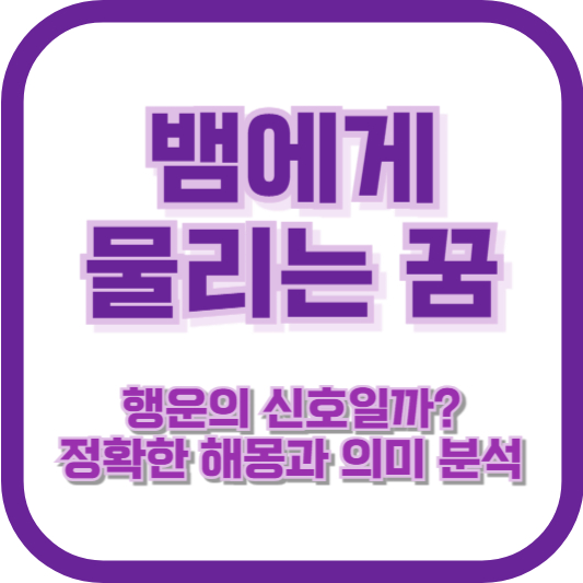 뱀에게 물리는 꿈, 행운의 신호일까? 정확한 해몽과 의미 분석