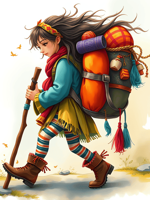 배낭-여행하는-여자-아이