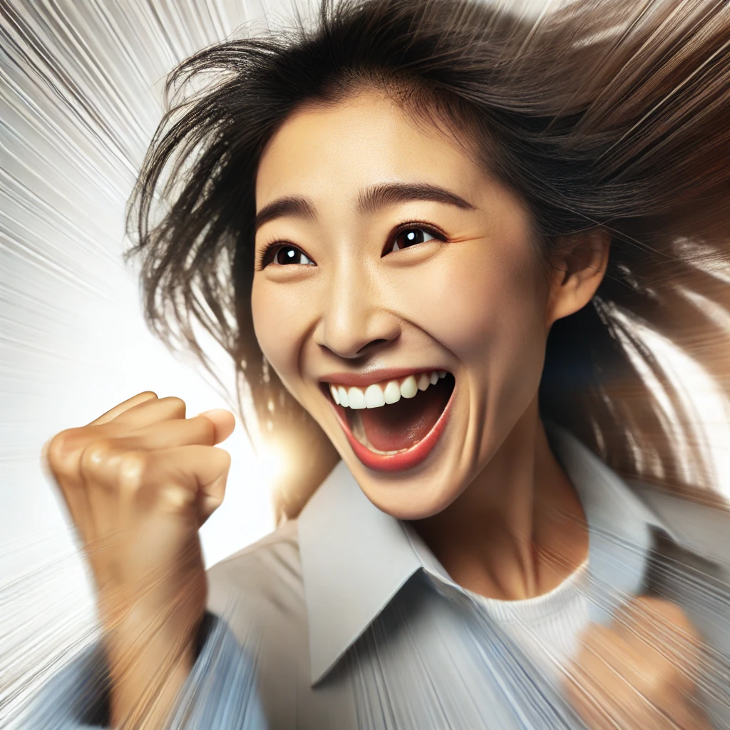 열정적이고 긍정적인 에너지를 가진 여성