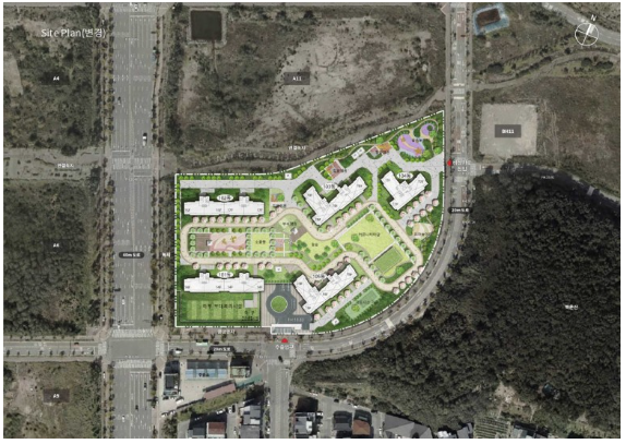 영종하늘도시 A14블록 제일 풍경채 - 단지 배치도