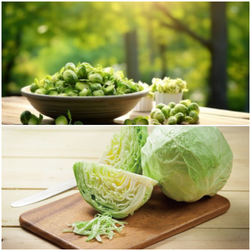 방울양배추와 양배추 사진