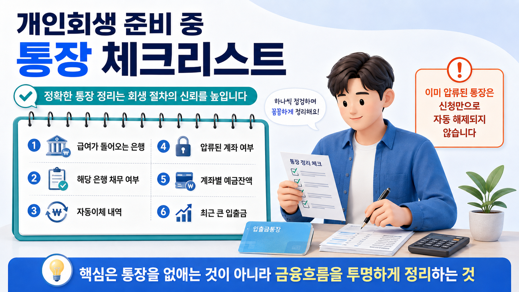 통장 체크리스트