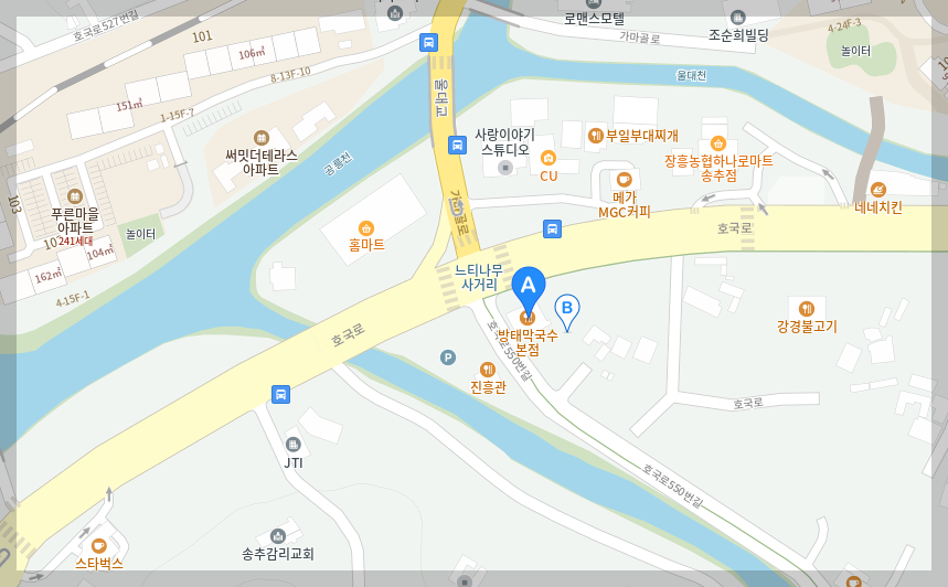 방태막국수-본점-지도