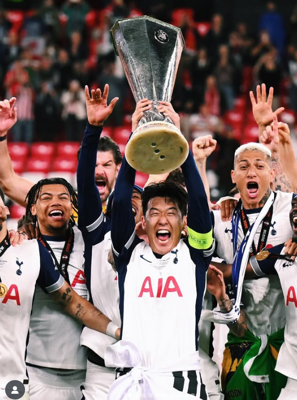 손흥민 공식 인스타그램 토트넘 우승