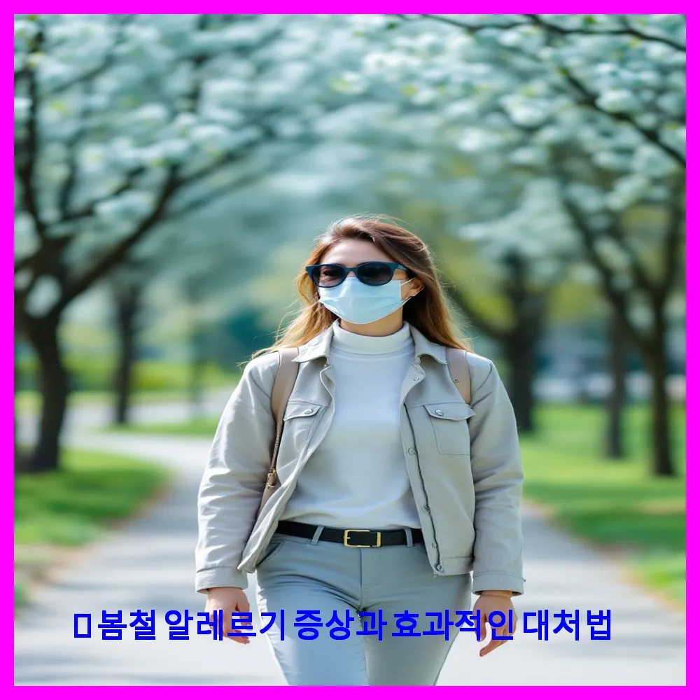 봄철 알레르기 증상과 효과적인 대처법