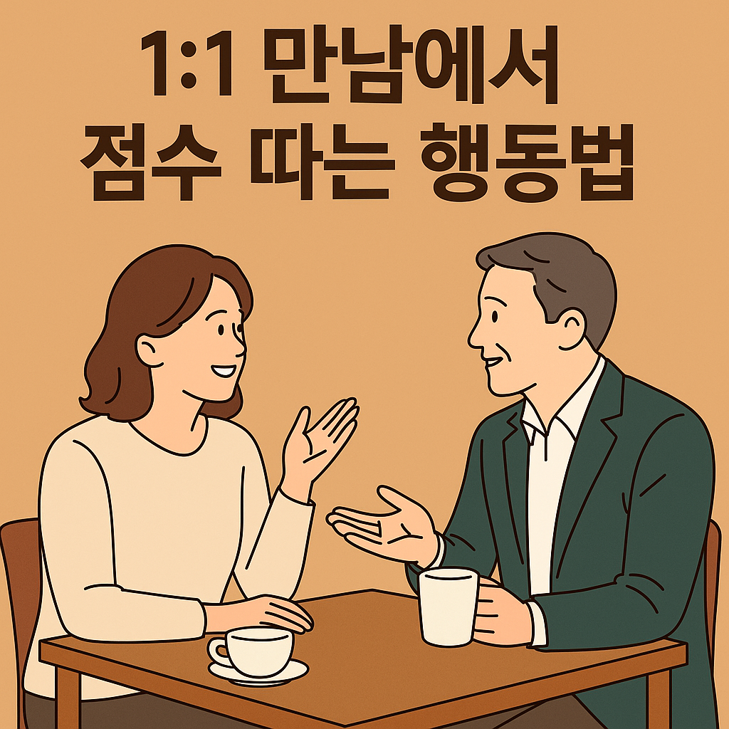 중년 연애, 사교모임 후 1:1 만남에서 점수 따는 행동법