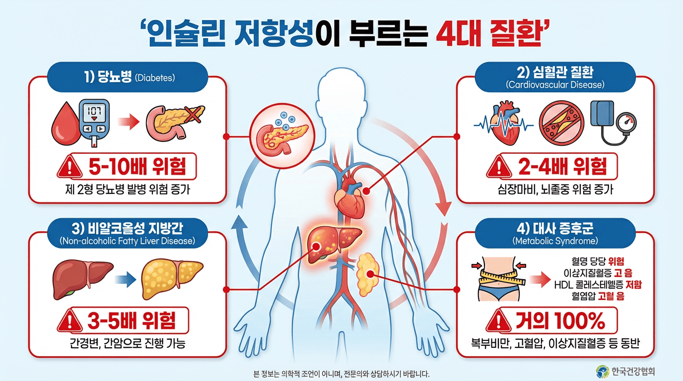 인슐린 저항성이 부르는 4대 질환