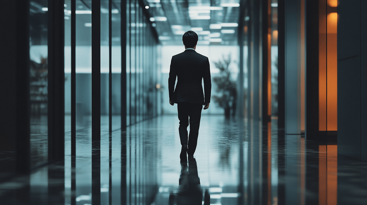 어두운-복도를-걸어가고-있는-남자-이미지