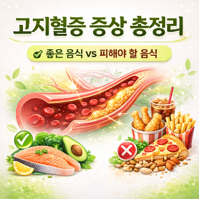 고지혈증 증상의 따른 치료과 식단