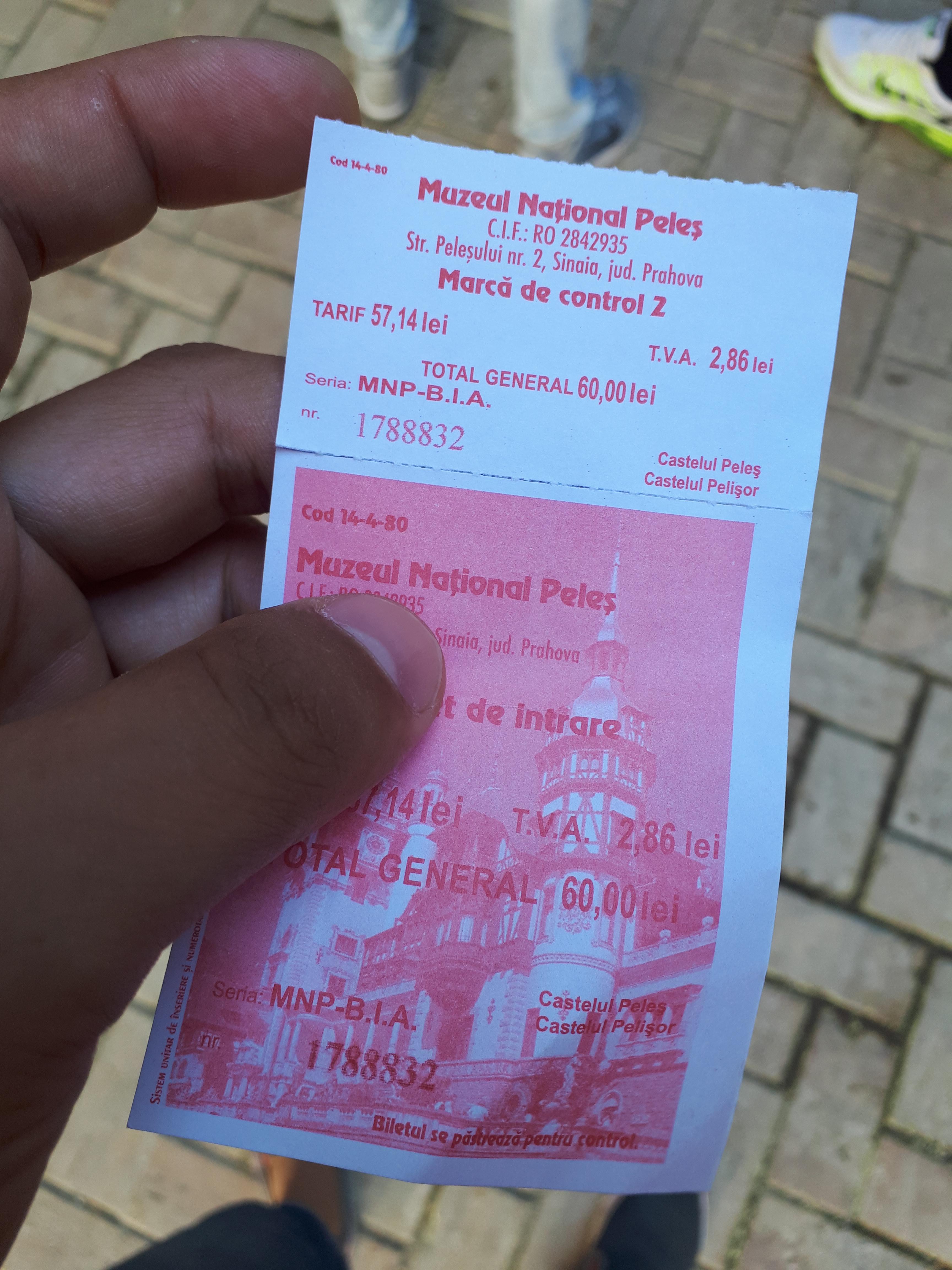 루마니아 시나이아 펠레슈 성 입장 티켓