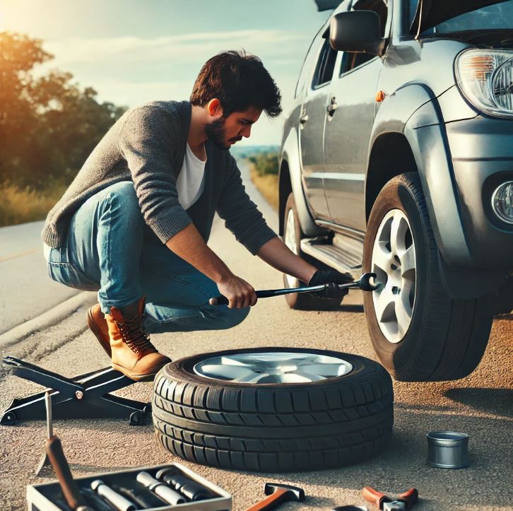 셀프 타이어 교체 이미지