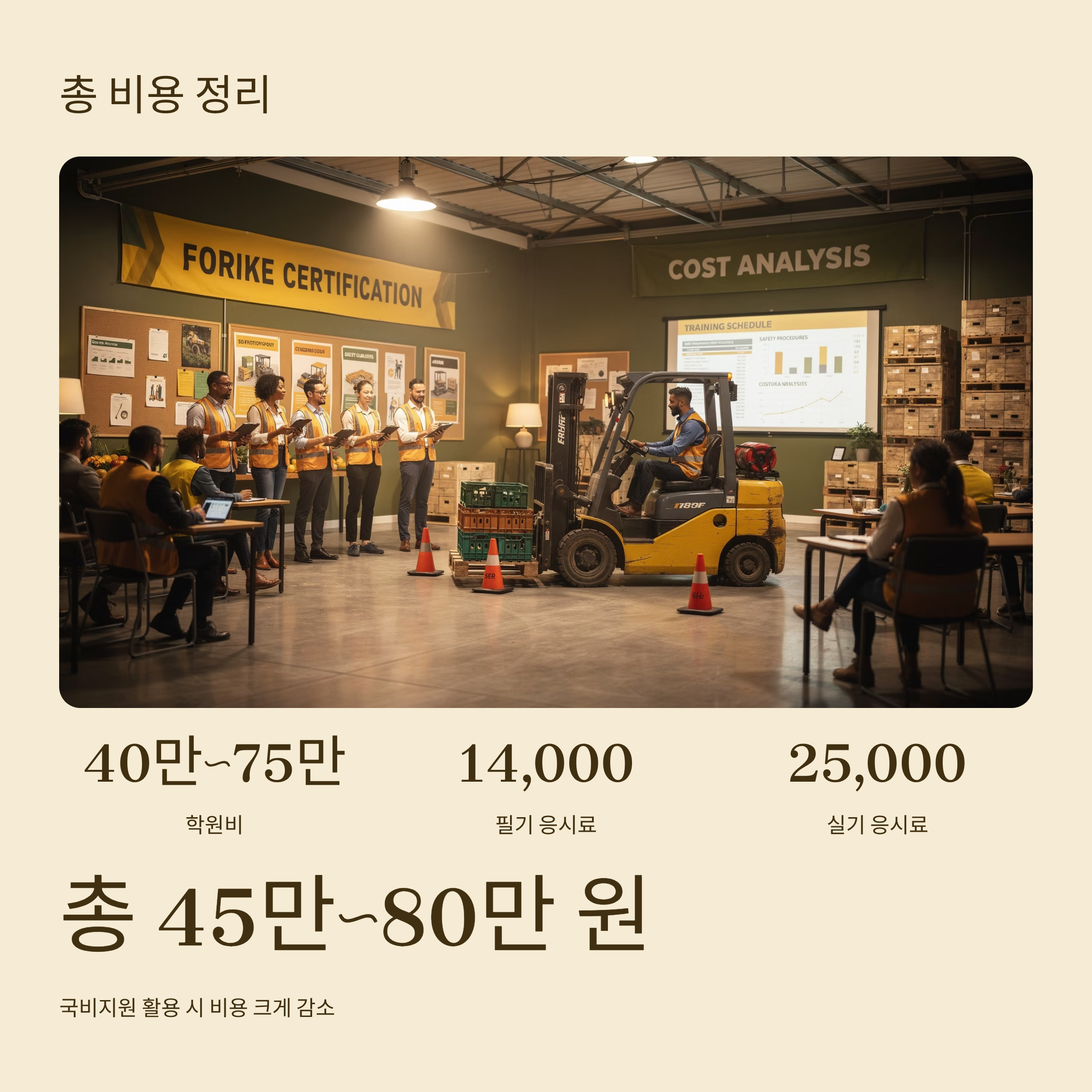 지게차 면허 따기 취득비용