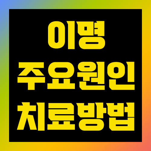 이명 주요원인 치료방법