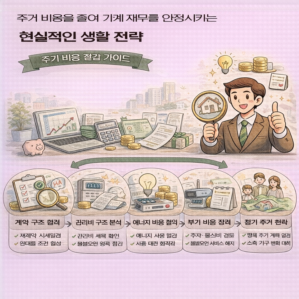 주거비용 절감 절약 안내 인포그래픽