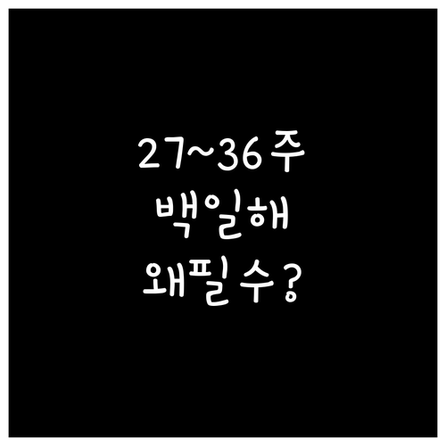 임신 27~36주 백일해 백신 맞아야..