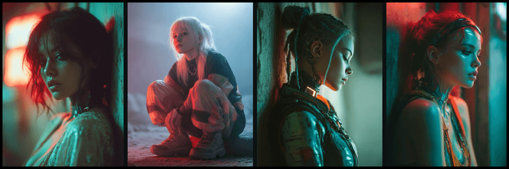 dreamy와 brutalist 감성이 충돌한 Midjourney 이미지