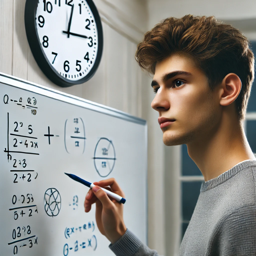 고3학생이 수능 d-day에 타임어택으로 학습하는 모습