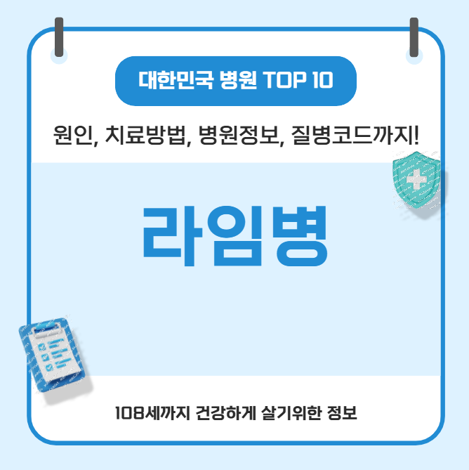 라임병의 모든 것(원인, 치료방법, 병원정보, 질병코드)