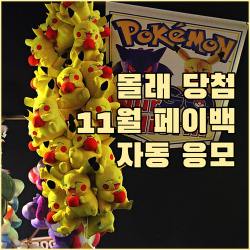 당신도 모르게 당첨 11월 상생페이백..