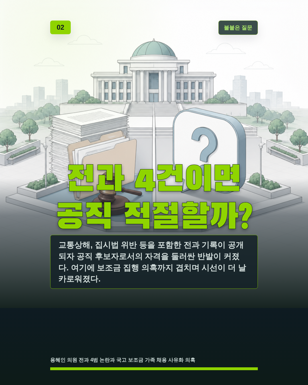 전과 4건이면 공직 적절할까?