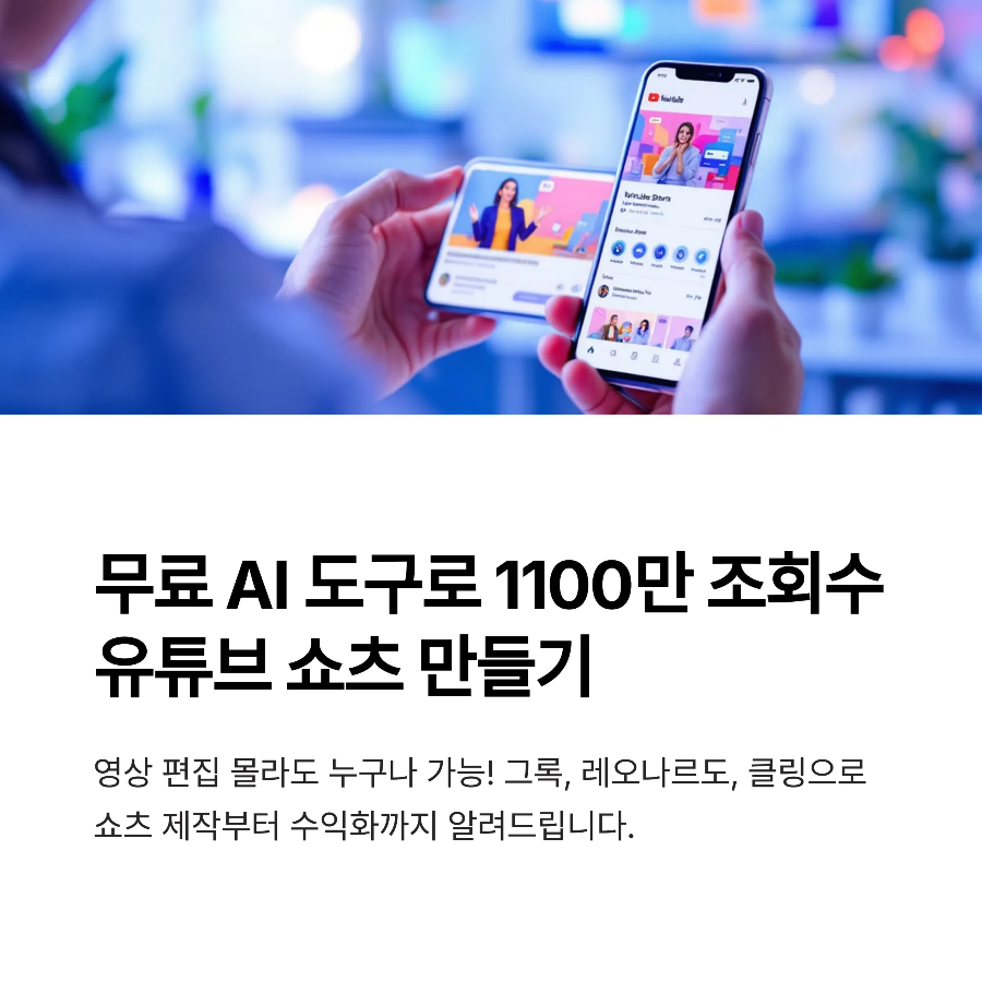 무료ai 도구로 유튜브 쇼츠 만들기