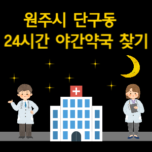 원주시 단구동 심야 야간 약국 찾기