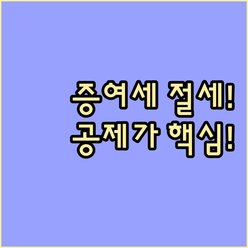 증여세 과세표준 확정 과정: 시가 평..