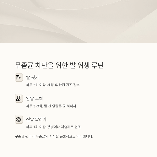 땀 많고 습한 여름, 무좀 번식 막는 실전 방어법