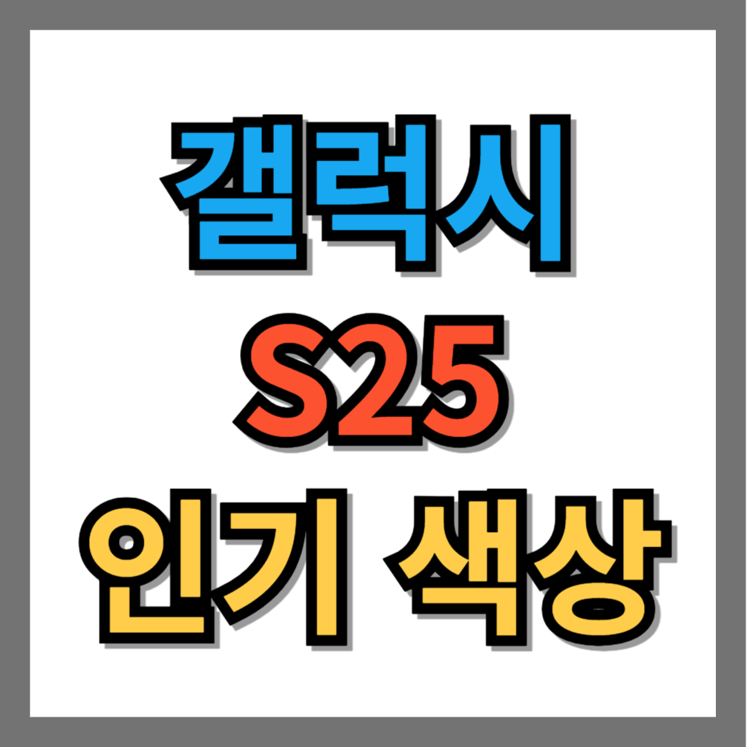 갤럭시 s25 인기 색상