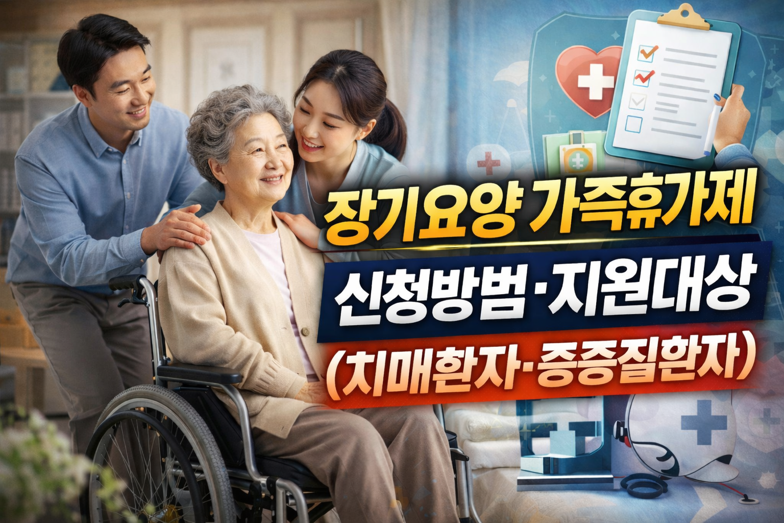 장기요양 가족휴가제, 신청방법+지원대상