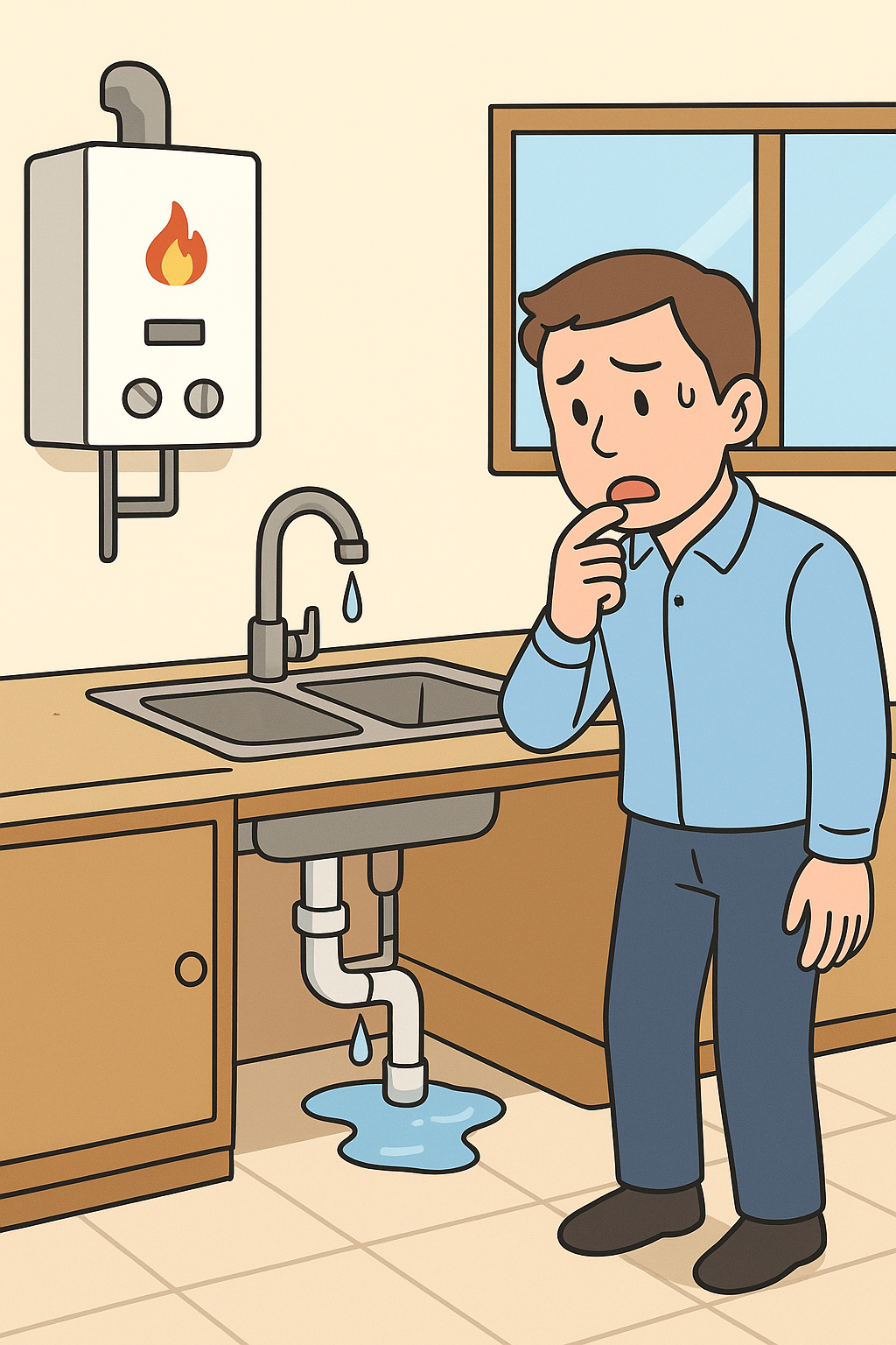 싱크대 온수 누수로 가스비가 새는 이유와 해결법