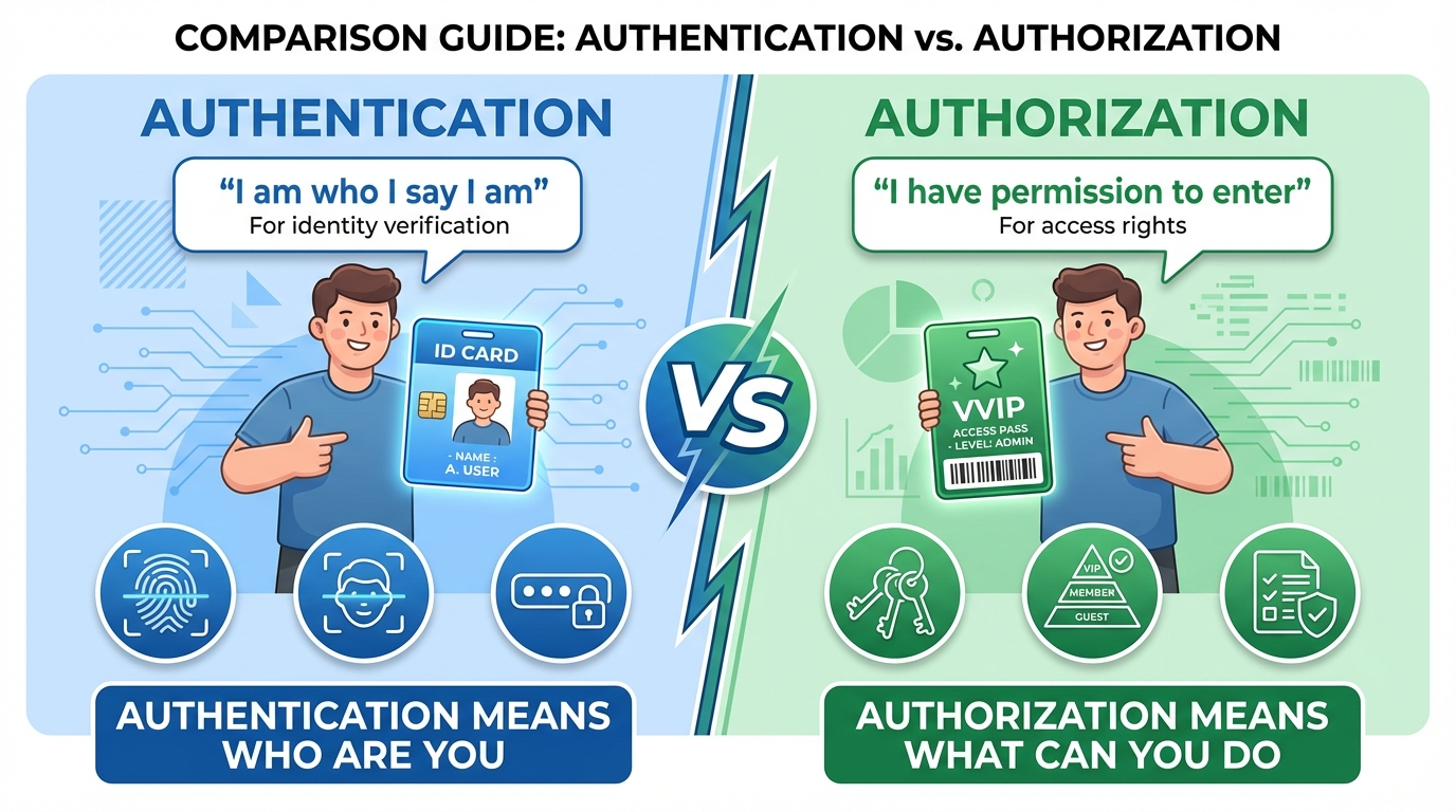 인증(Authentication)과 인가(Authorization)의 핵심 개념 차이 비교